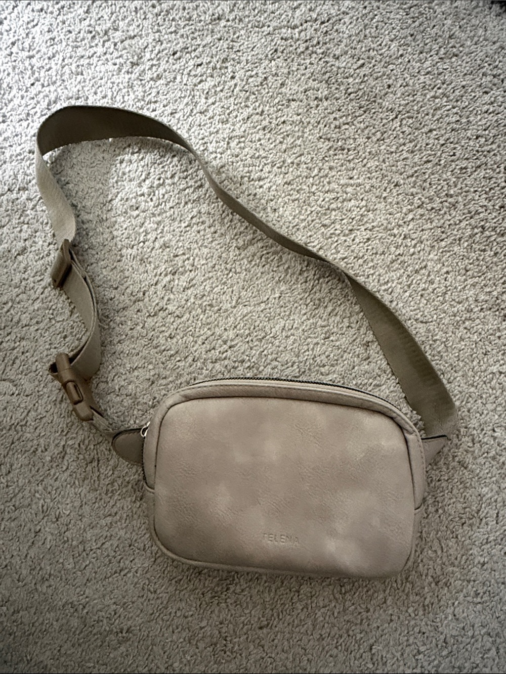 Taupe Telena Crossbody Belt Bag